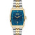 BOSS Herren-Armbanduhr mit blauem Zifferblatt, goldfarbenem Gehäuse und zweifarbigem Metallband