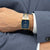 Herren-Armbanduhr mit blauem Zifferblatt und zweifarbigem Metallarmband (gold/ silber)