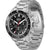 BOSS Herrenarmbanduhr, silbernes Edelstahlgehäuse, schwarzes Zifferblatt mit Chronograph