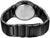 Montre homme avec fond de boîtier et bracelet en titane noir, vue arrière