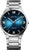 Bering Herrenarmbanduhr aus Titan mit blauem Zifferblatt und silbernem Metallband