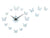 Horloge murale avec papillons, cadran bleu pâle et aiguilles noires