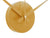 Horloge murale avec cadran rond jaune ocre et trois aiguilles