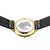 Montre Bering pour femme avec fond en verre gravé et bracelet en maille noire.