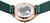 Fond de montre pour femme avec gravure et bracelet milanais vert