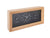 Réveil rectangulaire avec cadre en bois et cadran noir, affichages de thermomètre et d'hygromètre