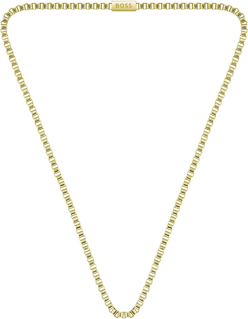 Goldfarbene Halskette aus Edelstahl mit feiner Gliederkette