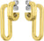 Créoles double rang en métal doré avec inscription BOSS et fermoir à cliquet
