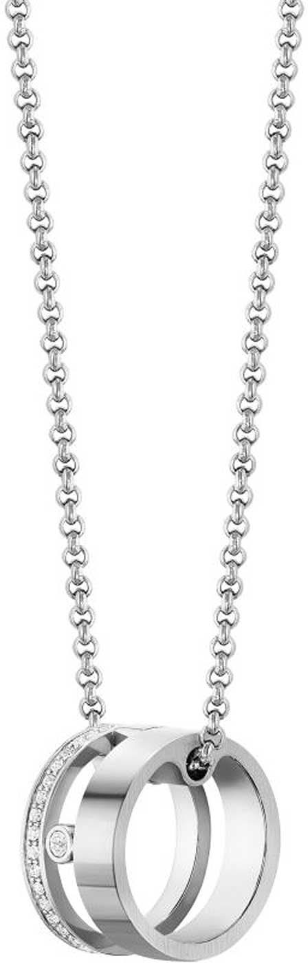Collier en argent avec chaîne et pendentif anneau
