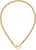 Collier cœur avec grand fermoir magnétique et pendentif cœur, chaîne dorée