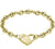 Bracelet cœur doré à maille forçat et grand fermoir aimanté, BOSS