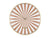 Horloge murale ronde avec cadran rayé et bordure brun caramel