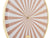 Gros plan d'une horloge murale : rayons marron et blancs sur le cadran