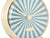 Cadran de réveil Karlsson Candy-Swirl avec motif à rayons turquoise et blanc et logo Karlsson