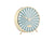 Réveil Karlsson Candy-Swirl, cadran turquoise et blanc, lunette beige