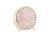 Réveil Karlsson Candy Swirl, vue torsadée, cadran rose rayonnant