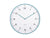 Horloge murale turquoise avec anneau rond, cadran blanc et chiffres noirs
