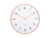 Horloge murale orange avec anneau en fer et cadran blanc