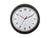 Horloge murale noire avec cadran blanc, aiguilles noires et trotteuse rouge