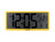 Horloge murale LCD rétro dans un boîtier jaune pâle avec grand affichage numérique