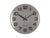 Horloge murale avec chiffres 3D, cadre argenté, aiguilles des minutes et des heures noires