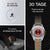Hybrid-Smartwatch Withings ScanWatch Nova mit silber-goldfarbenem Band und rotem Sensor-Display