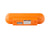Fond d'une horloge murale orange avec support et plaque signalétique