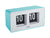 Horloge murale Karlsson Funky Flip à chiffres basculants, bleu turquoise avec panneaux avant blancs et 10