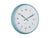 Horloge murale avec cadre bleu, cadran blanc et aiguilles vertes, Karlsson