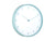 Horloge murale Karlsson bleu brume avec cadran blanc, bordure bleue et chiffres arabes