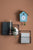 Maisonnette bleue de coucou pour horloge murale avec cadran blanc et pendule
