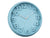 Horloge murale avec cadran bleu et grands chiffres arabes, deux aiguilles visibles
