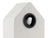 Réveil coucou LED, maisonnette en bois blanc, gros plan de l'ouverture du coucou dans un cadre noir