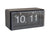 Horloge murale rétro avec mécanisme à chiffres basculants, boîte noire, grande fenêtre de cadran