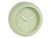 Horloge murale vert thé avec aiguilles blanches et chiffres marqués, ronde