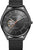 Montre automatique pour homme avec cadran sombre, mouvement visible et bracelet en maille