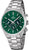Montre chronographe Festina pour homme avec cadran vert, tachymètre et bracelet en acier inoxydable