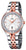 Montre Festina pour femme : bracelet en acier inoxydable plaqué or rose, cadran argenté, lunette ornée de pierres