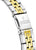 Bracelet de montre pour femme avec bracelet à maillons argentés et dorés