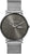 Bracelet de montre pour homme avec bracelet en maille métallique, cadran rond foncé et affichage de la date