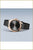 Montre pour femme avec cadran noir, boîtier or rose, bracelet noir