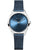 Damenarmbanduhr mit blauem Zifferblatt und blauem Milanaise-Metallarmband