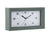 Réveil rectangulaire Karlsson avec cadre gris-vert et cadran blanc