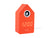 Coucou LED dans une maisonnette en bois orange avec chiffres lumineux 12:00