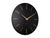 Grande horloge murale avec cadran noir et index bâtons dorés