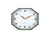 Karlsson Réveil, boîtier octogonal vert jungle, cadran blanc, aiguille des minutes orange