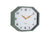 Montre Karlsson en boîtier octogonal, vert jungle, cadran blanc, aiguilles orange