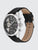 Herrenarmbanduhr von Tommy Hilfiger mit schwarzem Lederarmband und dunklem Zifferblatt mit Zusatzanzeigen