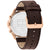 Tommy Hilfiger Armbanduhr-Ansicht von hinten: braunes Lederarmband, Roségoldgehäuse