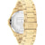 Herrenarmbanduhr Rückseite mit Edelstahlboden, goldfarbenes Gliederarmband
